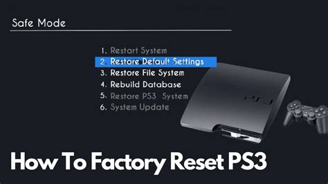 how do you factory reset ps3|restore ps3 to default settings.